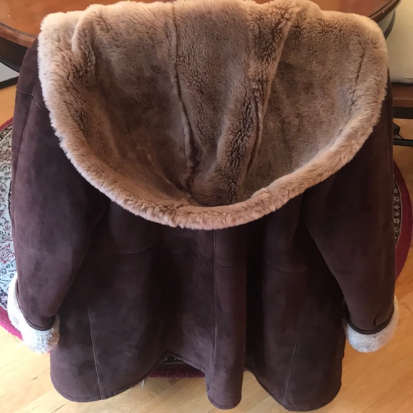 🌟HP 2X🌟 Shearling Coat In Chocolate Brown - Picture 6 of 15